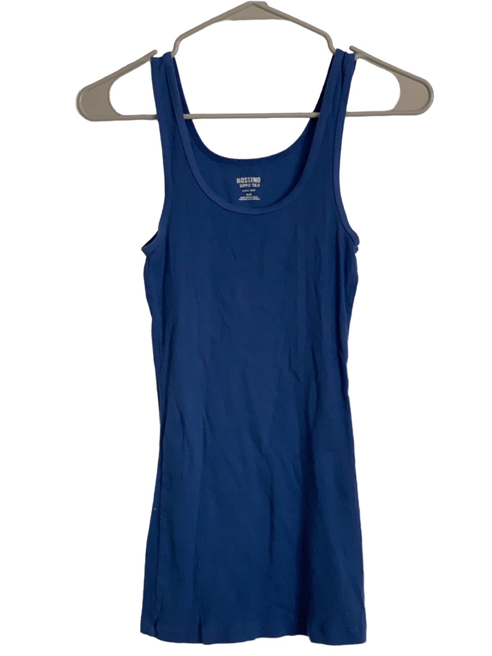 MOSSIMO Women’s Denim Blue Sleeveless Cotton Spandex Tank Top
